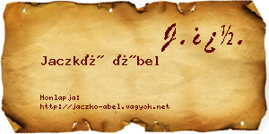 Jaczkó Ábel névjegykártya
