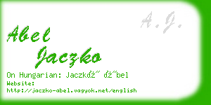 abel jaczko business card